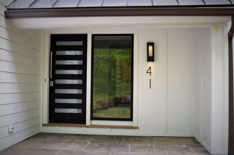 Inspiration for a mid-century modern porch remodel in New York by APK Designs LLC | Outdoor Photos | Porch | Landscaping | Landscape Design | Outdoor Living Space | Porch Design Ideas | Outdoor Living Space Ideas | Backyard Design