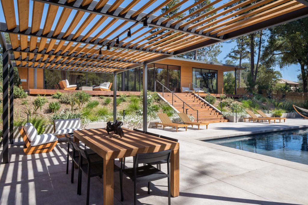 Inspiration for a mid-sized 1950s backyard concrete and rectangular natural pool landscaping remodel in San Francisco