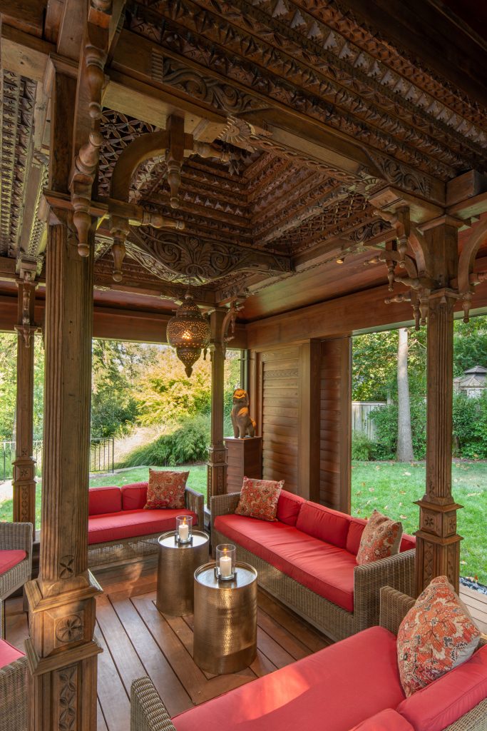 Inspiration for a mid-sized back porch remodel in DC Metro with decking and a pergola by Anthony Wilder Design/Build, Inc. | Outdoor Photos | Porch | Landscaping | Landscape Design | Outdoor Living Space | Porch Design Ideas | Outdoor Living Space Ideas | Backyard Design