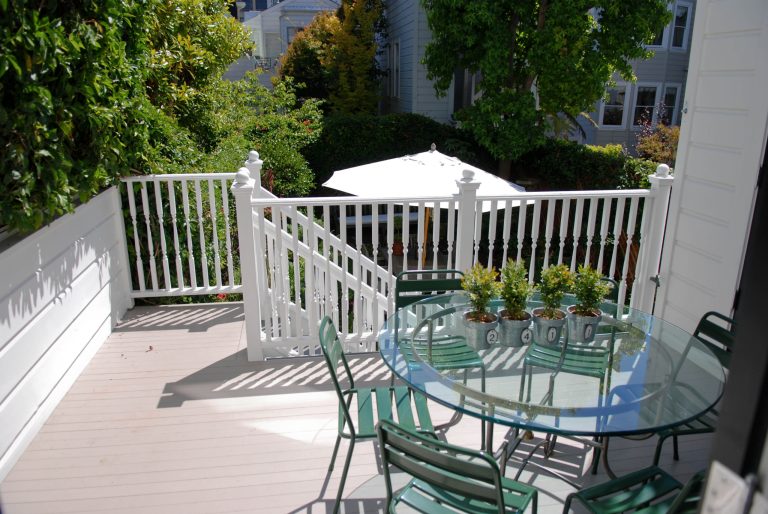 Inspiration for a mid-sized transitional front porch remodel in San Francisco with decking by Sinclair Construction | Outdoor Photos | Porch | Landscaping | Landscape Design | Outdoor Living Space | Porch Design Ideas | Outdoor Living Space Ideas | Backyard Design