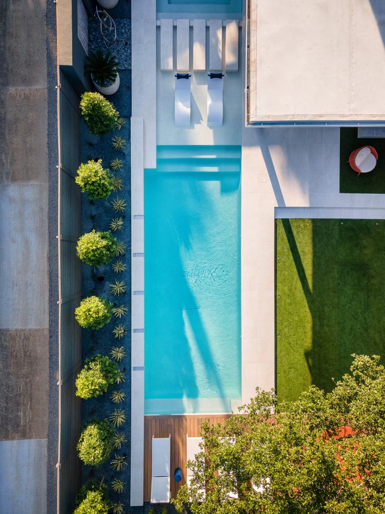 Inspiration for a modern pool remodel in Dallas