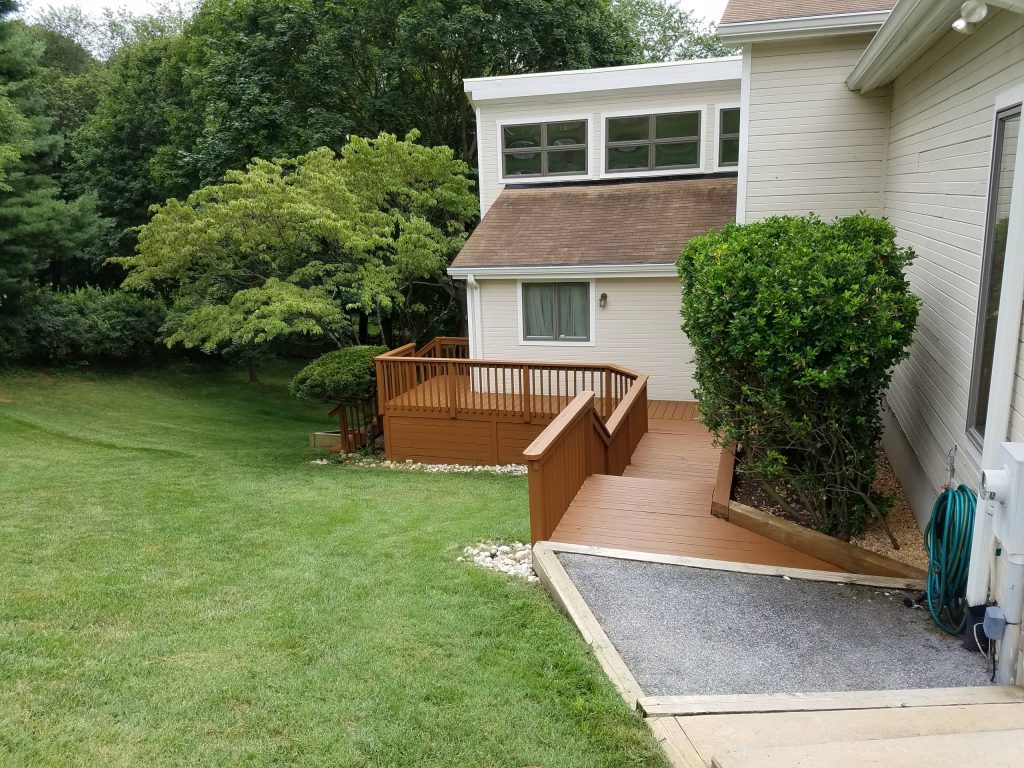 Inspiration for a modern porch remodel in Baltimore by Lucas Special Services | Outdoor Photos | Porch | Landscaping | Landscape Design | Outdoor Living Space | Porch Design Ideas | Outdoor Living Space Ideas | Backyard Design