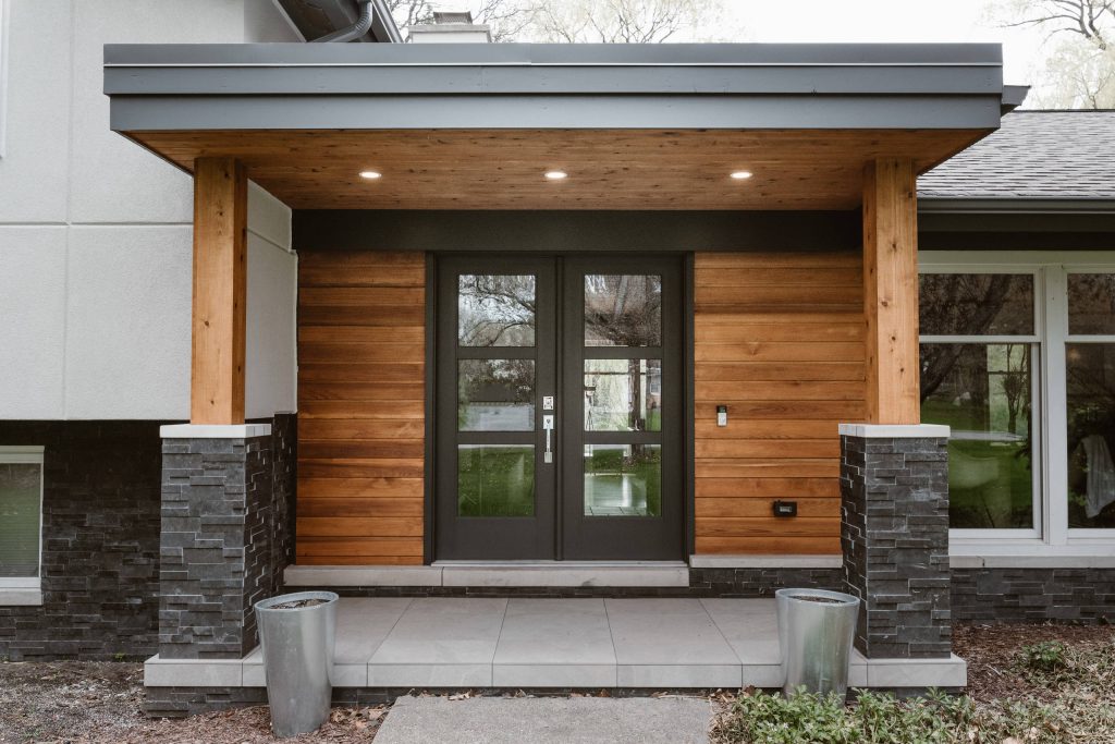 Inspiration for a modern porch remodel in Detroit by Valia Design | Outdoor Photos | Porch | Landscaping | Landscape Design | Outdoor Living Space | Porch Design Ideas | Outdoor Living Space Ideas | Backyard Design