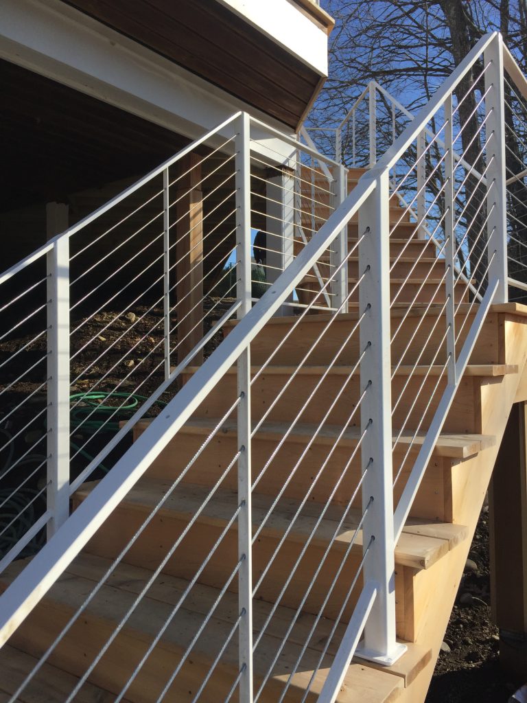 Inspiration for a modern staircase remodel in New York by Slate Creek Forge | Outdoor Photos | Porch | Landscaping | Landscape Design | Outdoor Living Space | Porch Design Ideas | Outdoor Living Space Ideas | Backyard Design