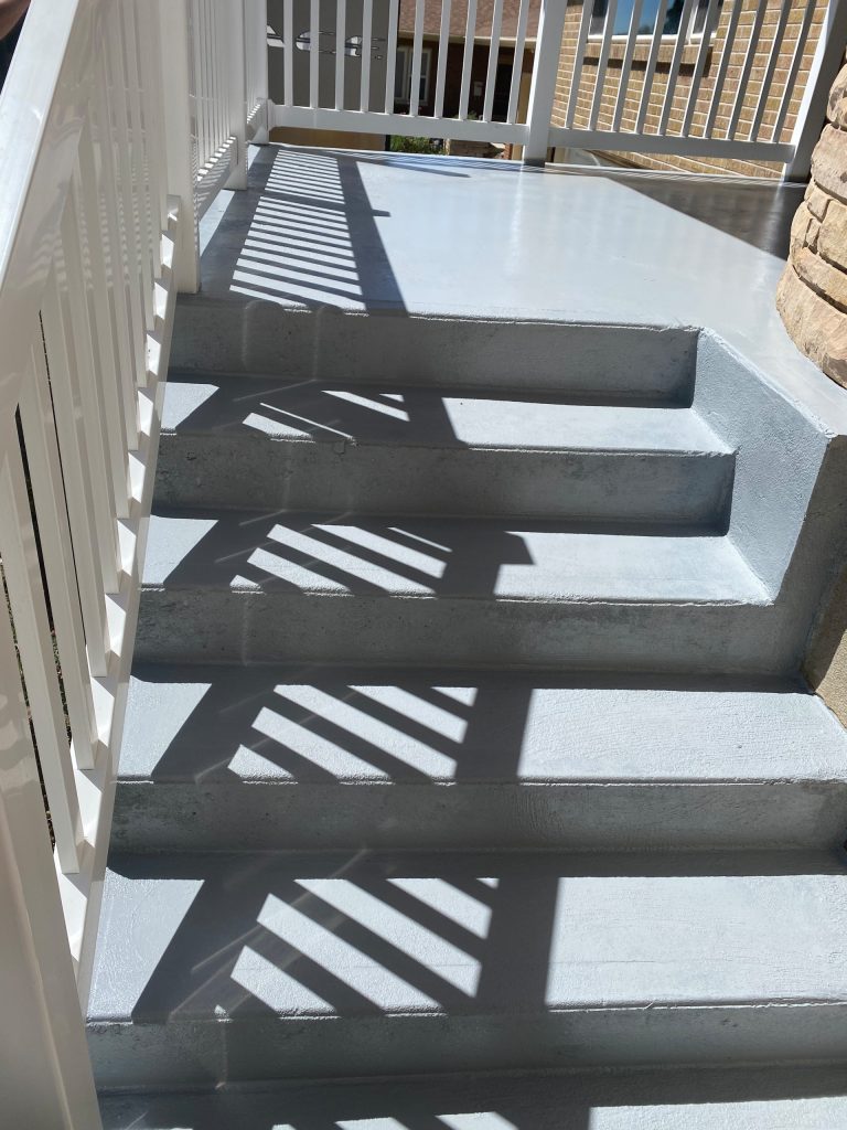 Inspiration for a modern staircase remodel in Other by Mielke Solutions | Outdoor Photos | Porch | Landscaping | Landscape Design | Outdoor Living Space | Porch Design Ideas | Outdoor Living Space Ideas | Backyard Design