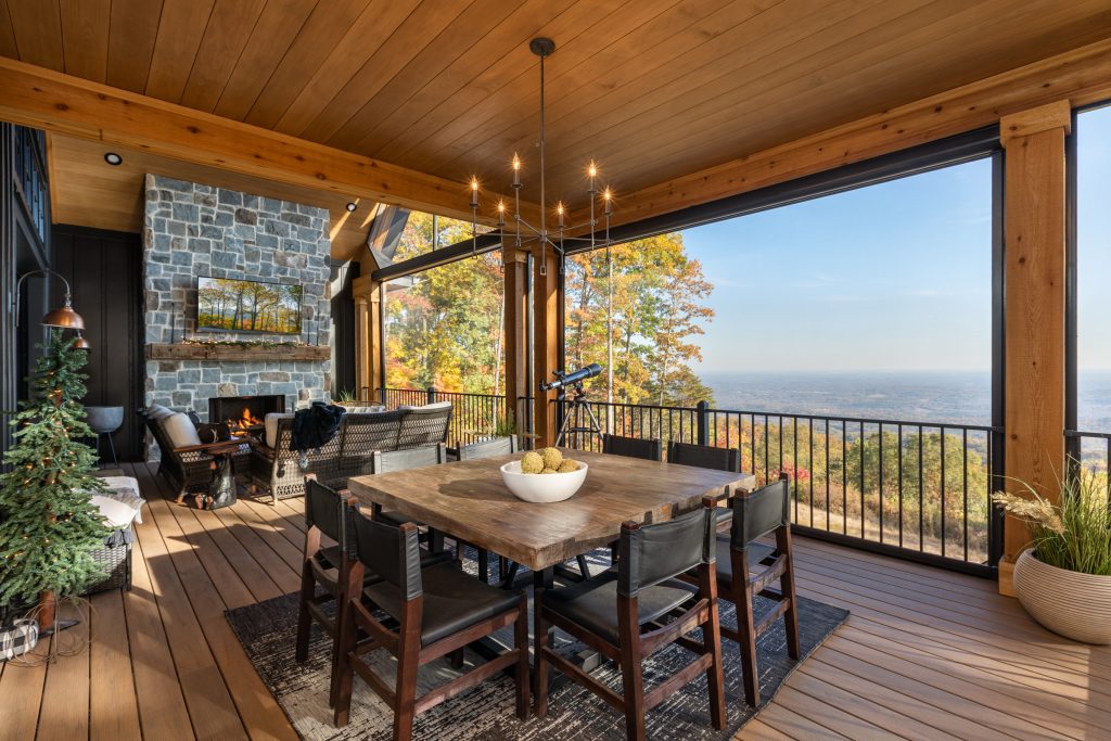 Inspiration for a rustic deck remodel in Other