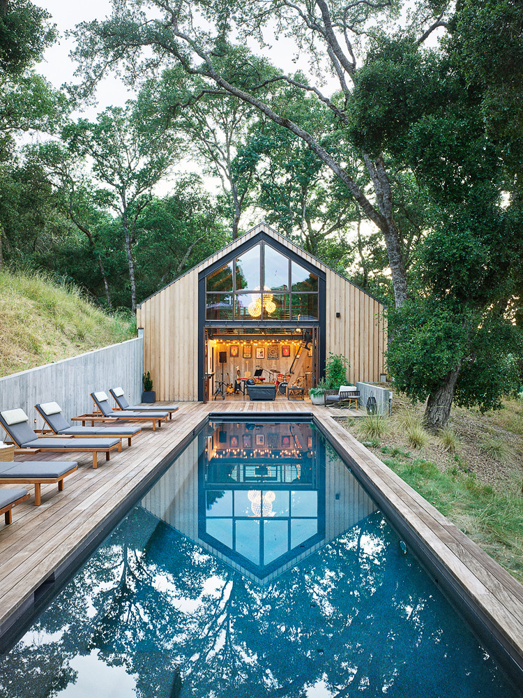Inspiration for a rustic pool remodel in San Francisco