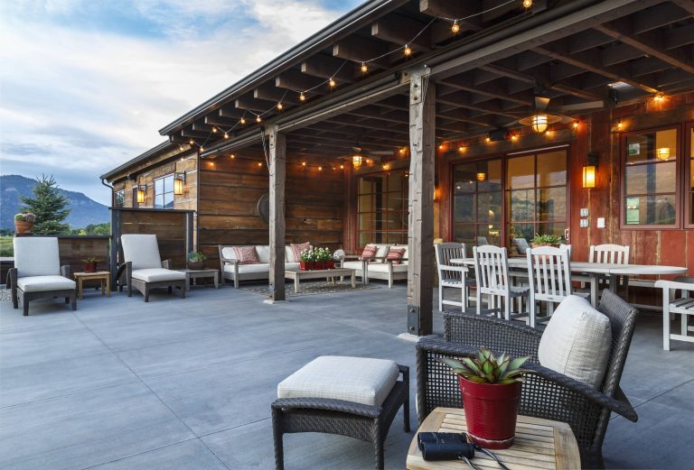 Inspiration for a rustic porch container garden remodel in Los Angeles with a roof extension by | Outdoor Photos | Porch | Landscaping | Landscape Design | Outdoor Living Space | Porch Design Ideas | Outdoor Living Space Ideas | Backyard Design