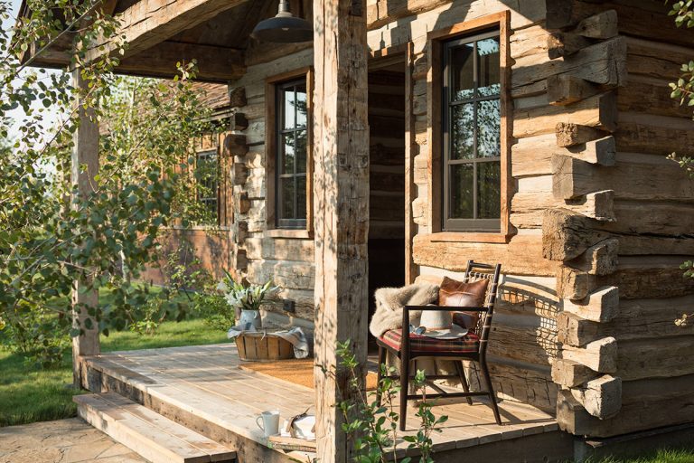 Inspiration for a rustic porch remodel in Other with decking and a roof extension by | Outdoor Photos | Porch | Landscaping | Landscape Design | Outdoor Living Space | Porch Design Ideas | Outdoor Living Space Ideas | Backyard Design