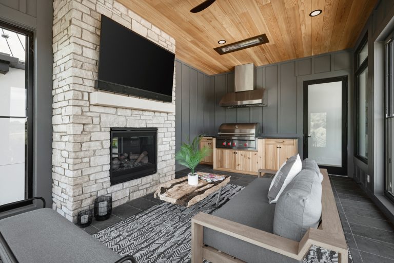 Inspiration for a scandinavian porch remodel in Minneapolis by Hartman Homes | Outdoor Photos | Porch | Landscaping | Landscape Design | Outdoor Living Space | Porch Design Ideas | Outdoor Living Space Ideas | Backyard Design