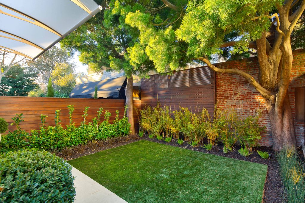 Inspiration for a small contemporary backyard formal garden in San Francisco.