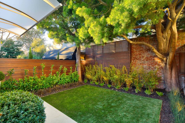 Inspiration for a small contemporary backyard formal garden in San Francisco.