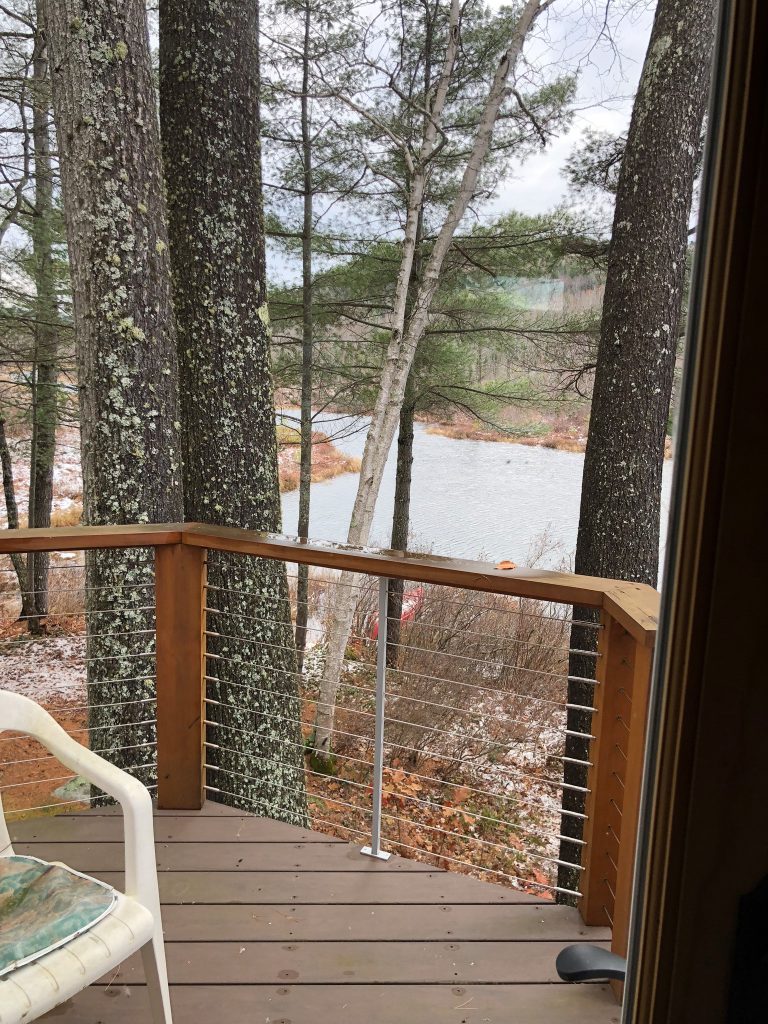 Inspiration for a small craftsman side porch remodel in Portland Maine with decking by Leslie Saul & Associates | Outdoor Photos | Porch | Landscaping | Landscape Design | Outdoor Living Space | Porch Design Ideas | Outdoor Living Space Ideas | Backyard Design