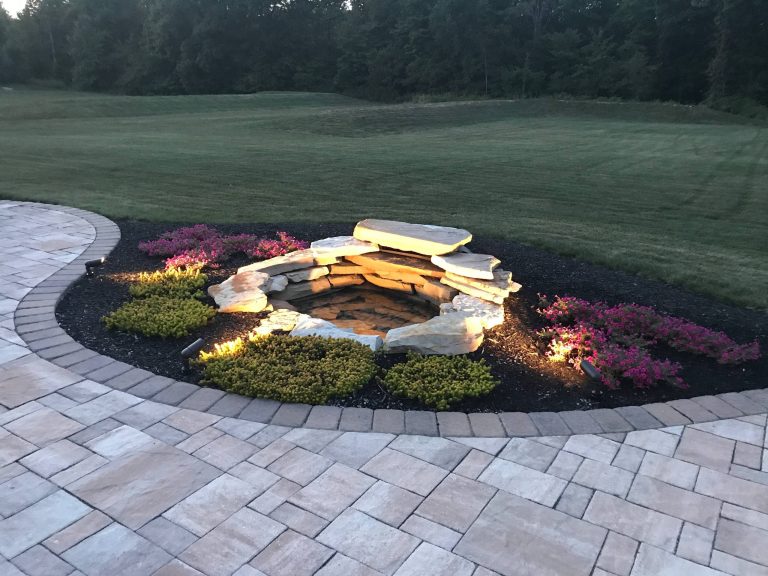 Inspiration for a small transitional concrete paver porch remodel in Cleveland by Construction Sound Integration | Outdoor Photos | Porch | Landscaping | Landscape Design | Outdoor Living Space | Porch Design Ideas | Outdoor Living Space Ideas | Backyard Design