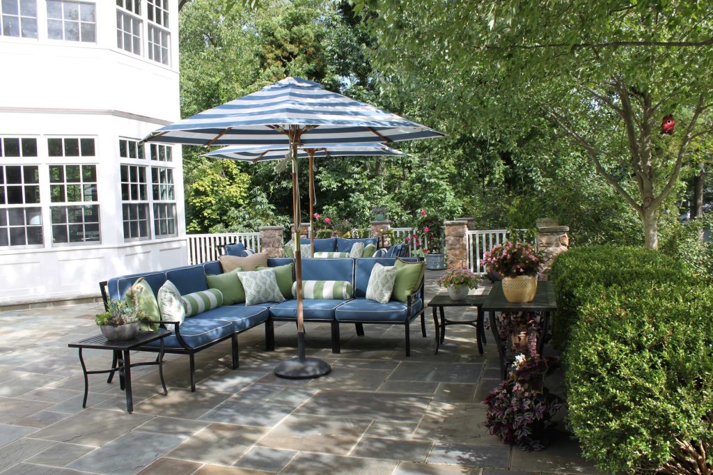 Inspiration for a timeless patio remodel in New York by KBF Studios | Outdoor Photos | Porch | Landscaping | Landscape Design | Outdoor Living Space | Porch Design Ideas | Outdoor Living Space Ideas | Backyard Design