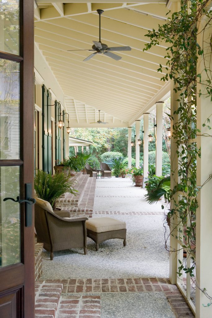 Inspiration for a timeless porch remodel in Atlanta with a roof extension by | Outdoor Photos | Porch | Landscaping | Landscape Design | Outdoor Living Space | Porch Design Ideas | Outdoor Living Space Ideas | Backyard Design