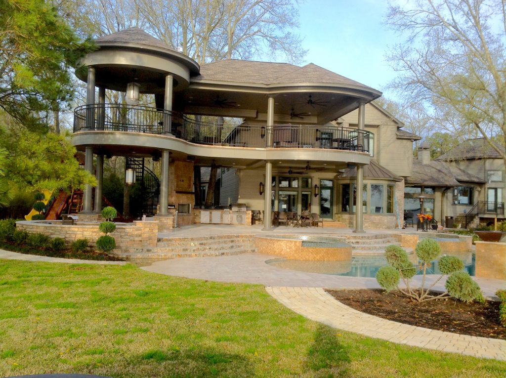 Inspiration for a timeless porch remodel in Houston with a roof extension by WellDone Building Projects | Outdoor Photos | Porch | Landscaping | Landscape Design | Outdoor Living Space | Porch Design Ideas | Outdoor Living Space Ideas | Backyard Design