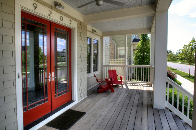 Inspiration for a timeless porch remodel in Louisville by At Home | Outdoor Photos | Porch | Landscaping | Landscape Design | Outdoor Living Space | Porch Design Ideas | Outdoor Living Space Ideas | Backyard Design