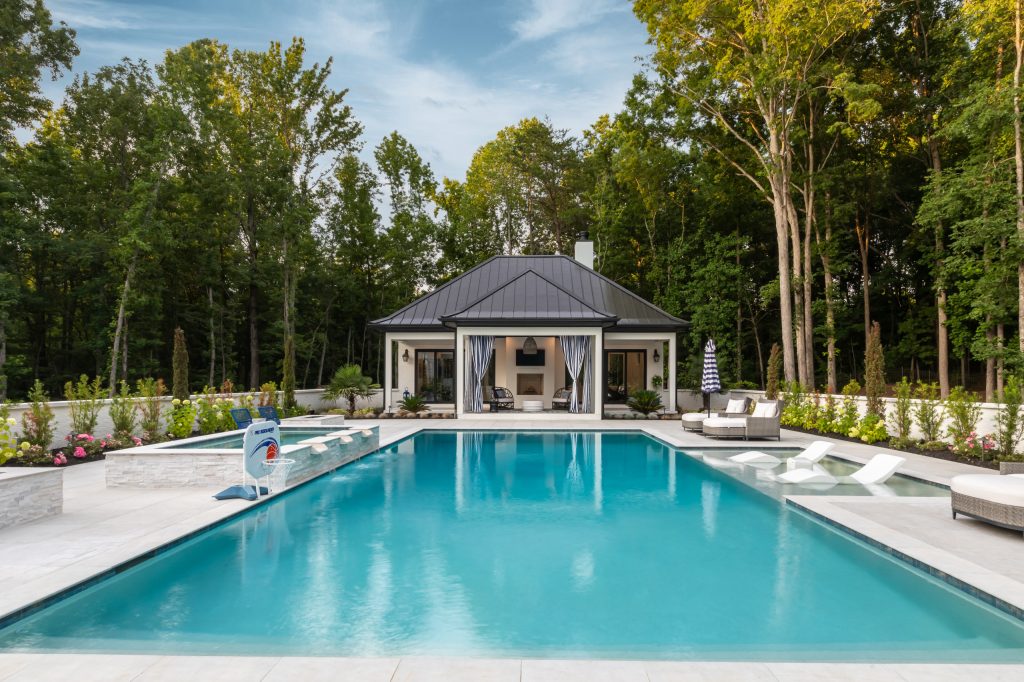 Inspiration for a transitional pool remodel in Charlotte