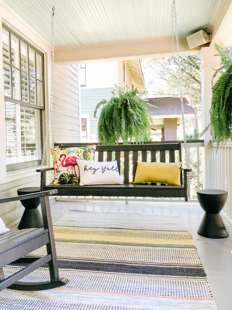 Inspiration for a transitional porch remodel in Charlotte by Evans Coghill Homes | Outdoor Photos | Porch | Landscaping | Landscape Design | Outdoor Living Space | Porch Design Ideas | Outdoor Living Space Ideas | Backyard Design