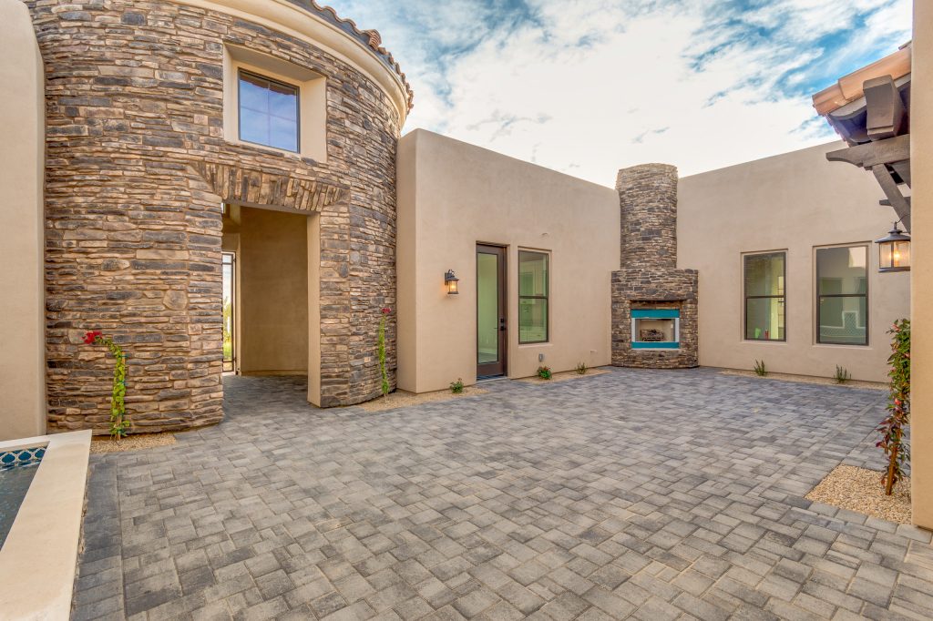 Inspiration for a transitional porch remodel in Phoenix by Elite Realtor Designs- Caitlin Bronsky | Outdoor Photos | Porch | Landscaping | Landscape Design | Outdoor Living Space | Porch Design Ideas | Outdoor Living Space Ideas | Backyard Design