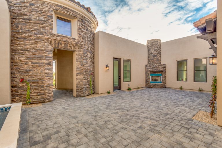 Inspiration for a transitional porch remodel in Phoenix by Elite Realtor Designs- Caitlin Bronsky | Outdoor Photos | Porch | Landscaping | Landscape Design | Outdoor Living Space | Porch Design Ideas | Outdoor Living Space Ideas | Backyard Design