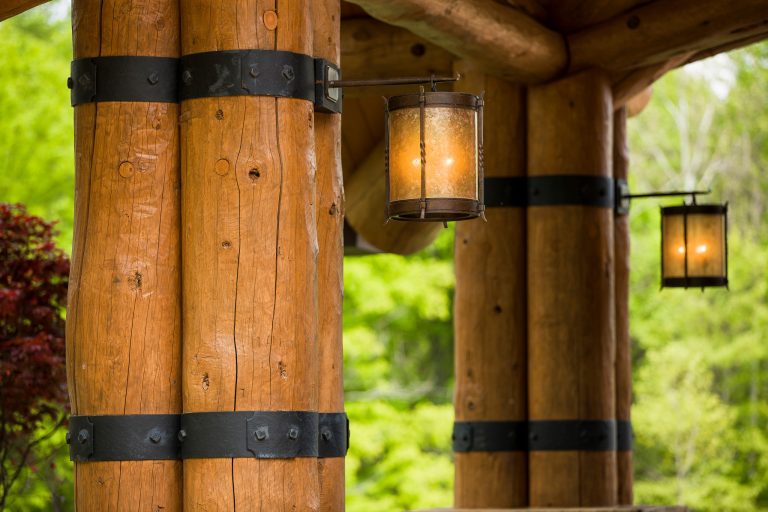 Inspiration for a zen porch remodel in Other by Pioneer Log & Timber | Outdoor Photos | Porch | Landscaping | Landscape Design | Outdoor Living Space | Porch Design Ideas | Outdoor Living Space Ideas | Backyard Design