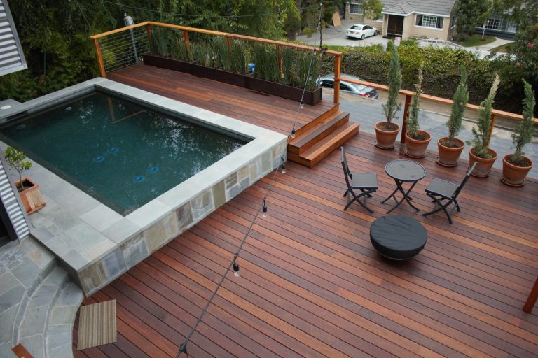Ipe deck on existing concrete deck.