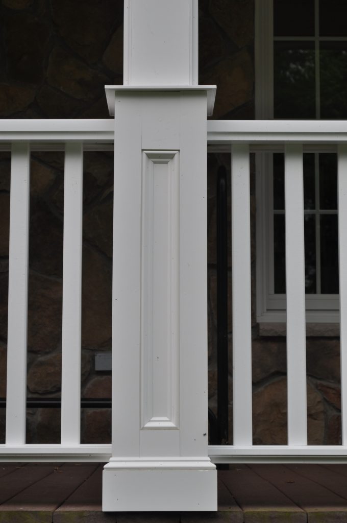 Kehoe Kustom, LLC Paneled column base constructed with Kleer PVC trim