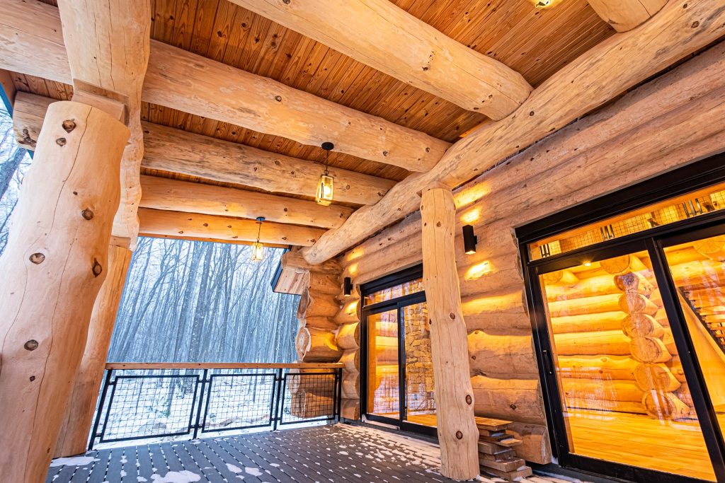 Lake house at deep creek lake, log house of the year.