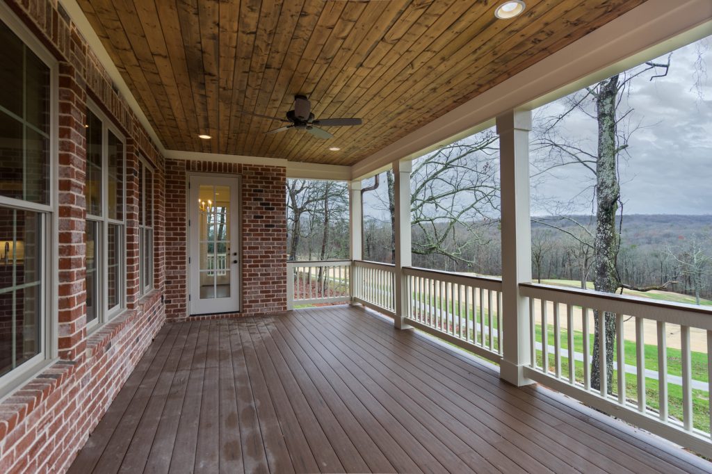 Large classic back porch idea in Other with decking and a roof extension by Peppers Construction | Outdoor Photos | Porch | Landscaping | Landscape Design | Outdoor Living Space | Porch Design Ideas | Outdoor Living Space Ideas | Backyard Design