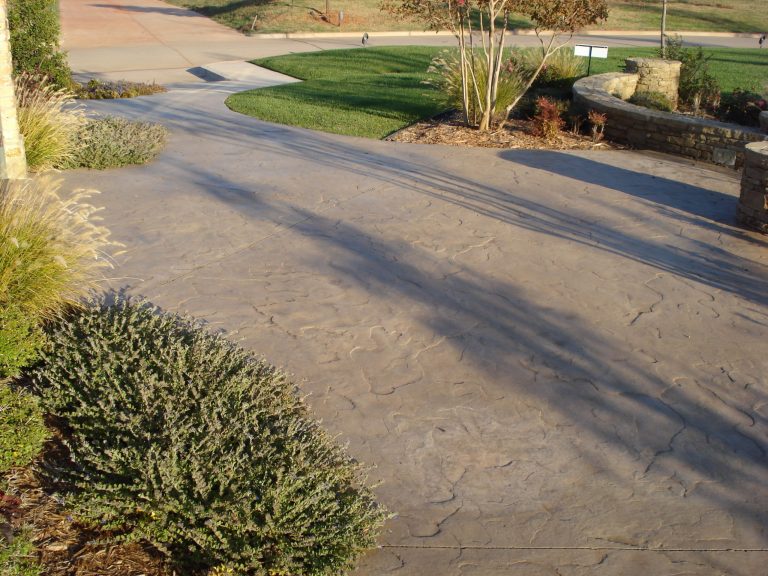 Large classic concrete front porch idea in Oklahoma City with a roof extension by Advanced Concrete Designs, Inc | Outdoor Photos | Porch | Landscaping | Landscape Design | Outdoor Living Space | Porch Design Ideas | Outdoor Living Space Ideas | Backyard Design