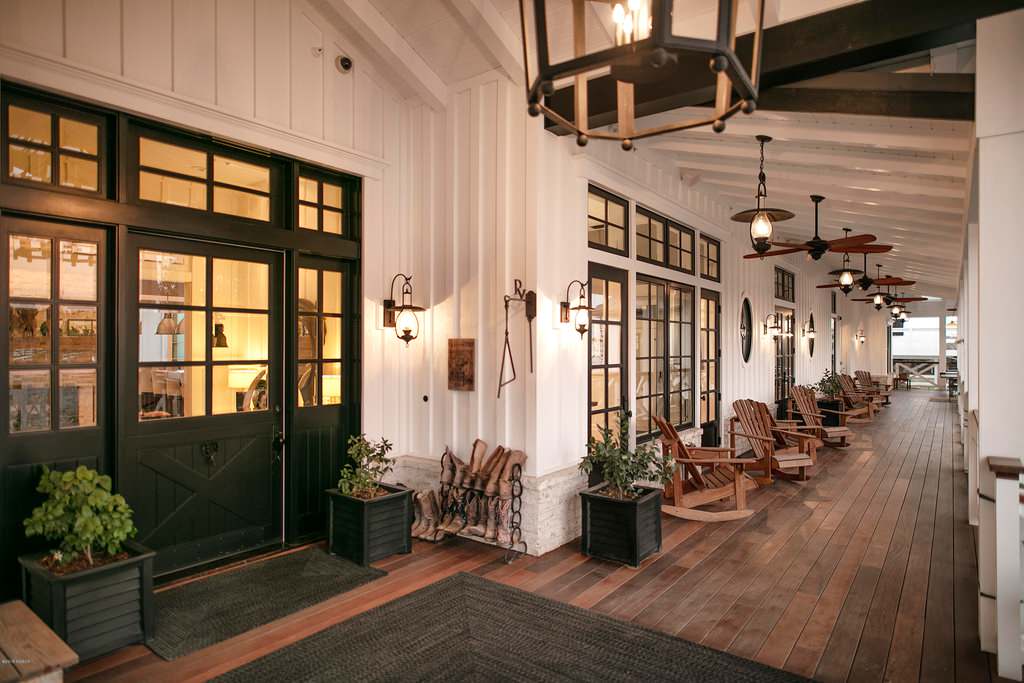 Large cottage front porch photo in Orange County with decking and a roof extension by Crown Jewell Entertainment Systems, Inc. | Outdoor Photos | Porch | Landscaping | Landscape Design | Outdoor Living Space | Porch Design Ideas | Outdoor Living Space Ideas | Backyard Design