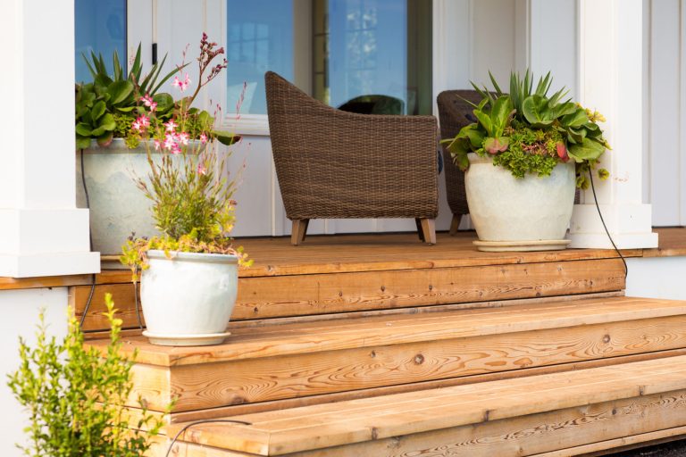 Large country front porch idea in Portland with decking and a roof extension by Winsome Construction | Outdoor Photos | Porch | Landscaping | Landscape Design | Outdoor Living Space | Porch Design Ideas | Outdoor Living Space Ideas | Backyard Design