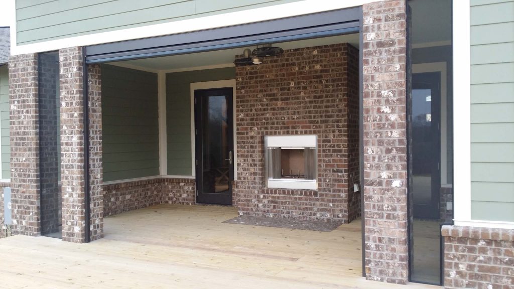 Large elegant screened-in back porch photo in Louisville with a roof extension and decking by Screens of Kentucky, LLC | Outdoor Photos | Porch | Landscaping | Landscape Design | Outdoor Living Space | Porch Design Ideas | Outdoor Living Space Ideas | Backyard Design