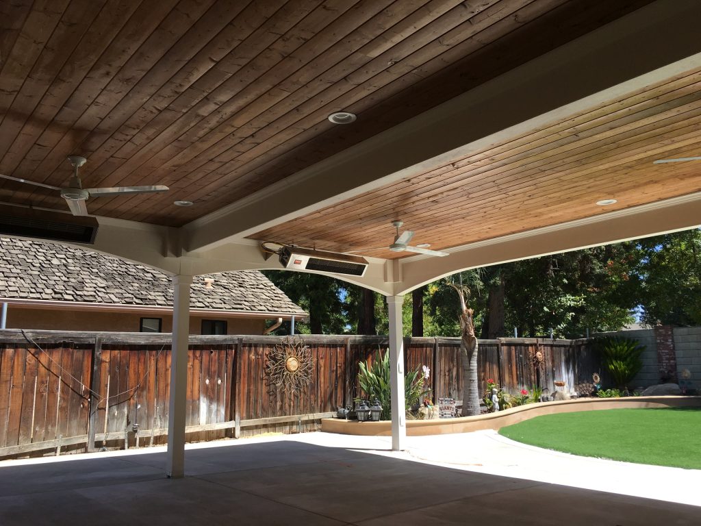 Large trendy backyard patio kitchen photo in Other with no cover