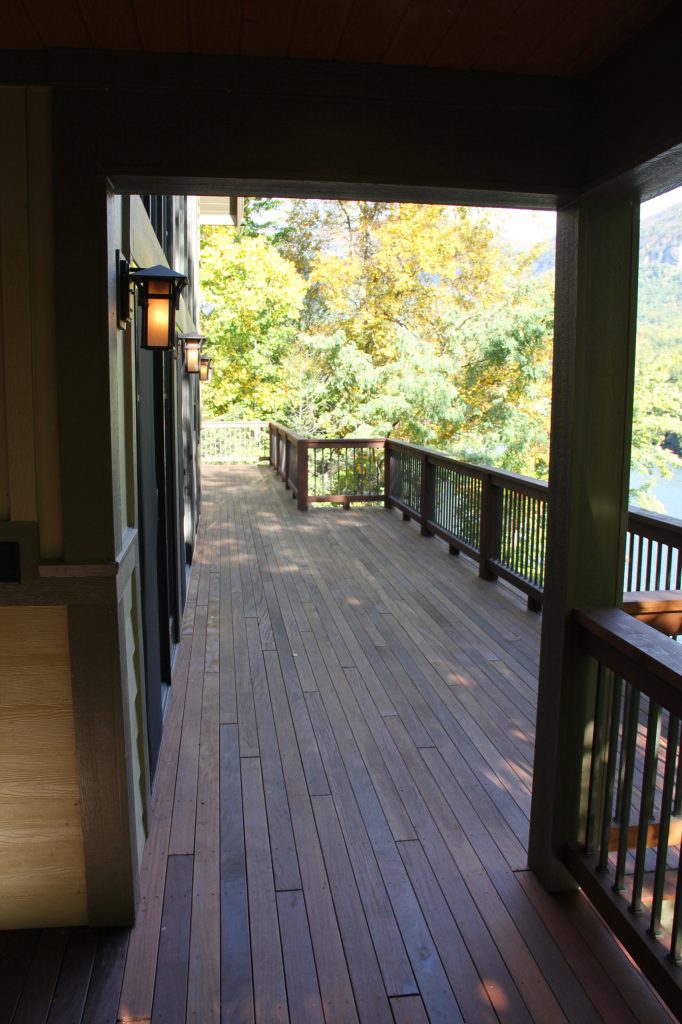 Looking from the Outdoor kitchen.