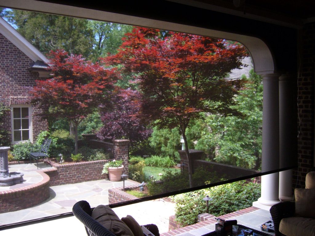 Looking out from deck.