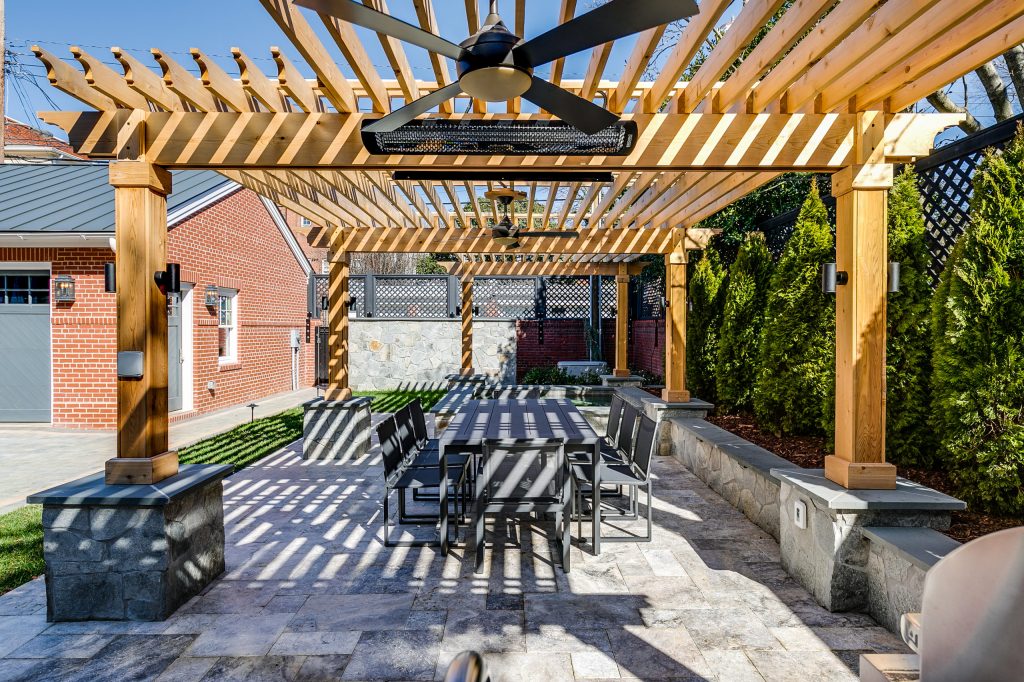 Looking over space towards rear of property.