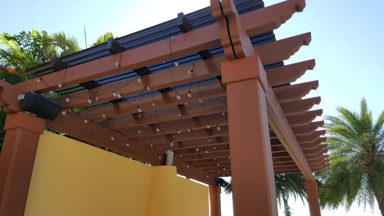 Louvered roof cover over existing Pergola