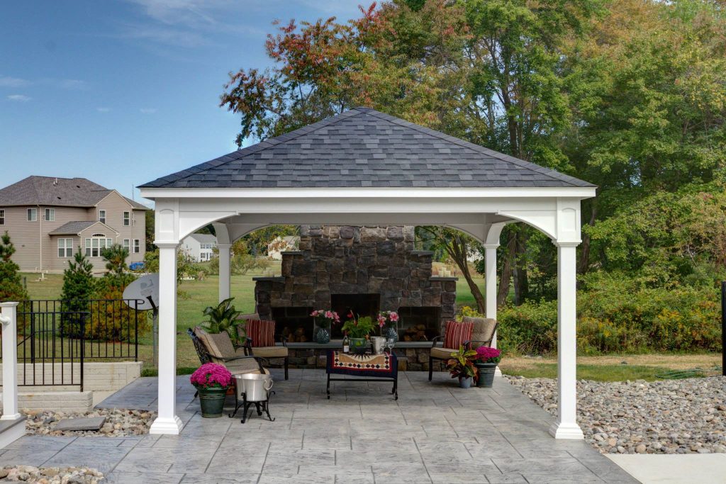 Maintenance Free Vinyl Pavilion, the perfect way to bring shade to your patio.