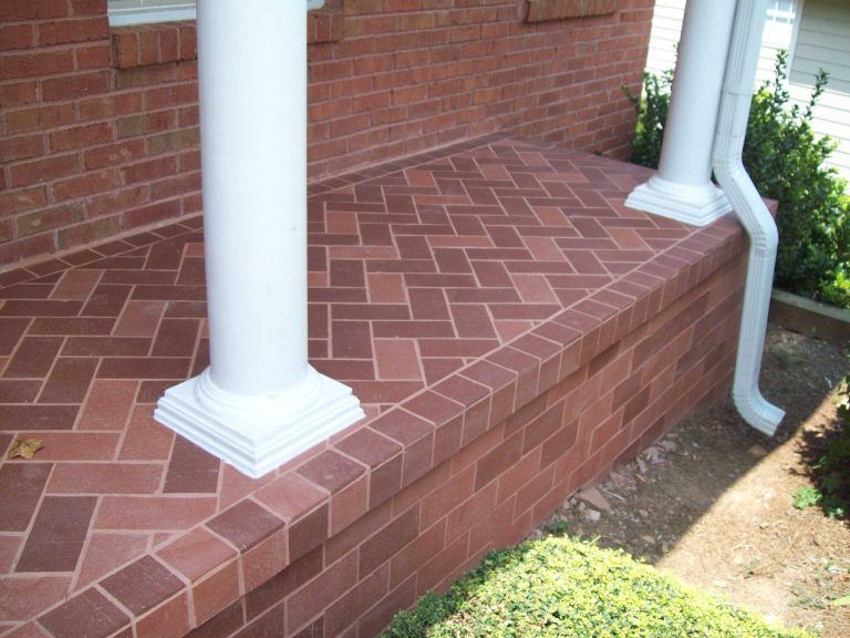 Marion Brick Paver tile in herringbone pattern.