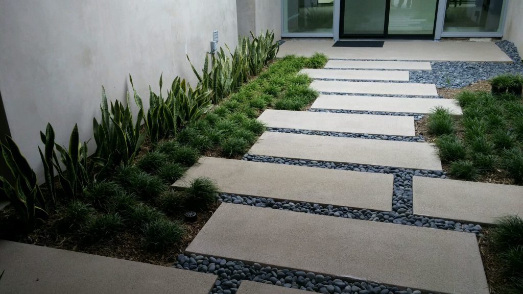 Mid-century modern porch photo in Orange County by Dale Waldo Landscape Architecture | Outdoor Photos | Porch | Landscaping | Landscape Design | Outdoor Living Space | Porch Design Ideas | Outdoor Living Space Ideas | Backyard Design