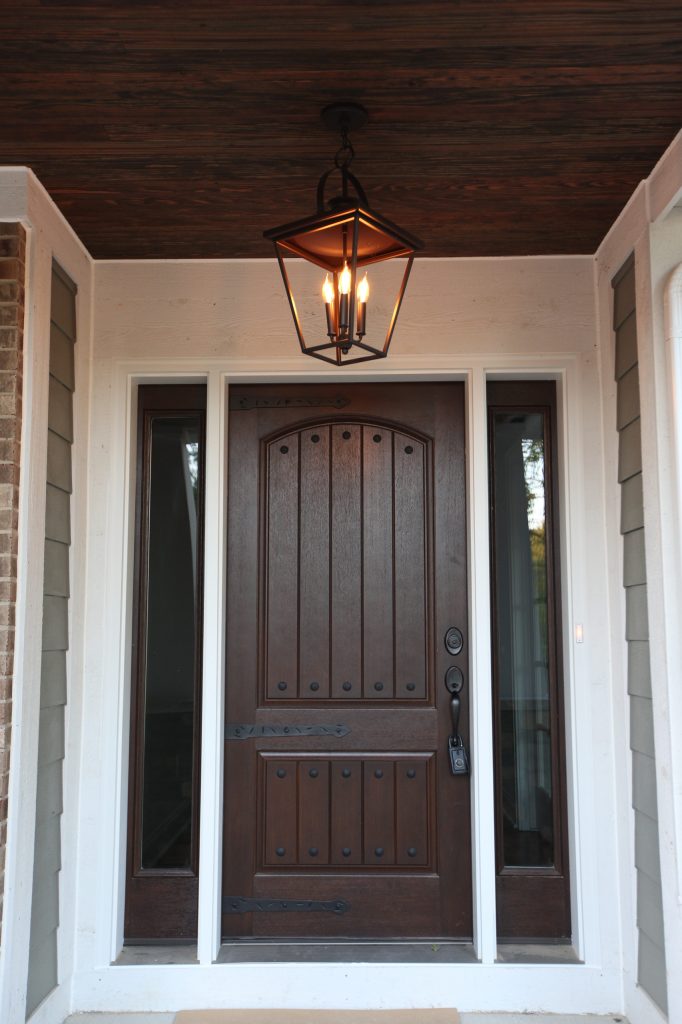 Mid-sized arts and crafts concrete front porch photo in Detroit with a roof extension by Mitch Harris Building Company, Inc. | Outdoor Photos | Porch | Landscaping | Landscape Design | Outdoor Living Space | Porch Design Ideas | Outdoor Living Space Ideas | Backyard Design