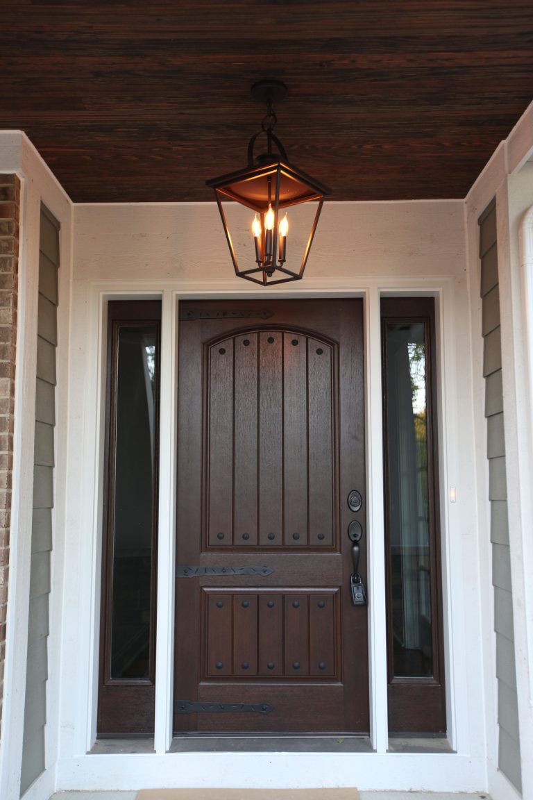 Mid-sized arts and crafts concrete front porch photo in Detroit with a roof extension by Mitch Harris Building Company, Inc. | Outdoor Photos | Porch | Landscaping | Landscape Design | Outdoor Living Space | Porch Design Ideas | Outdoor Living Space Ideas | Backyard Design