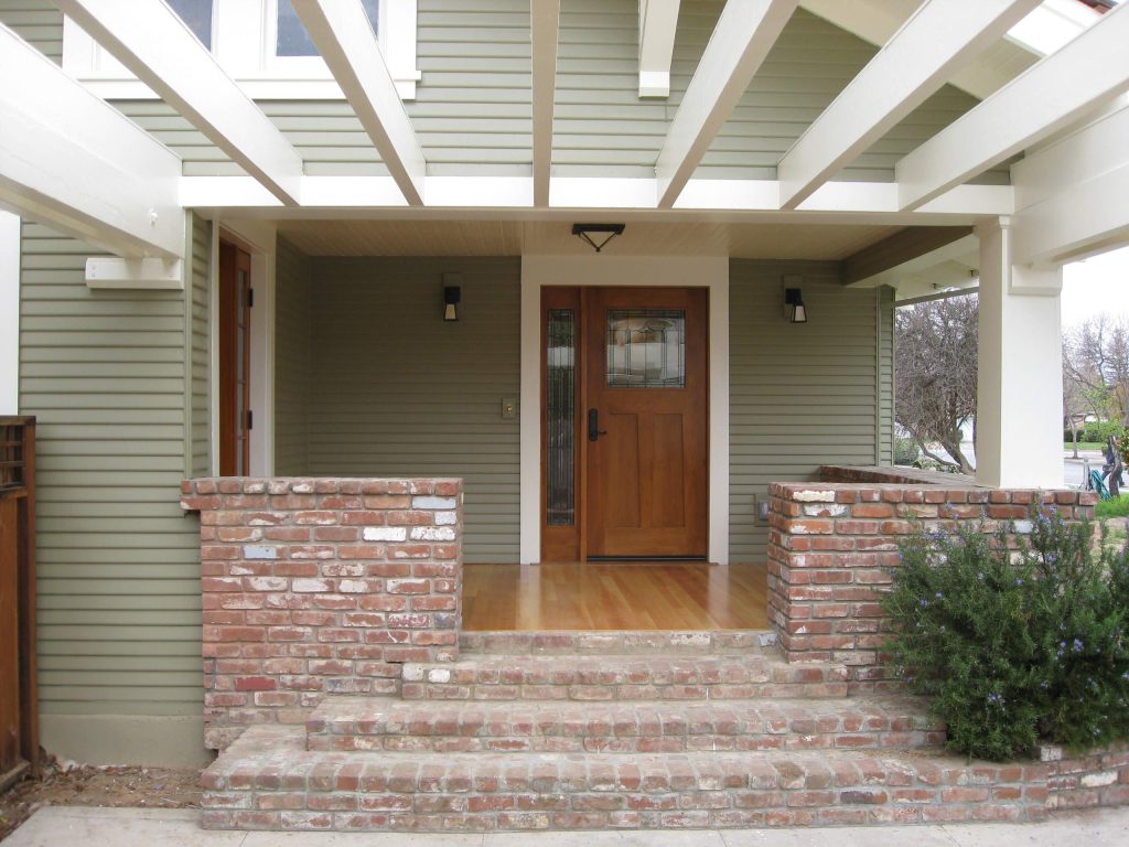 Mid-sized arts and crafts front porch photo in San Francisco with a roof extension and decking by May Construction, Inc. | Outdoor Photos | Porch | Landscaping | Landscape Design | Outdoor Living Space | Porch Design Ideas | Outdoor Living Space Ideas | Backyard Design