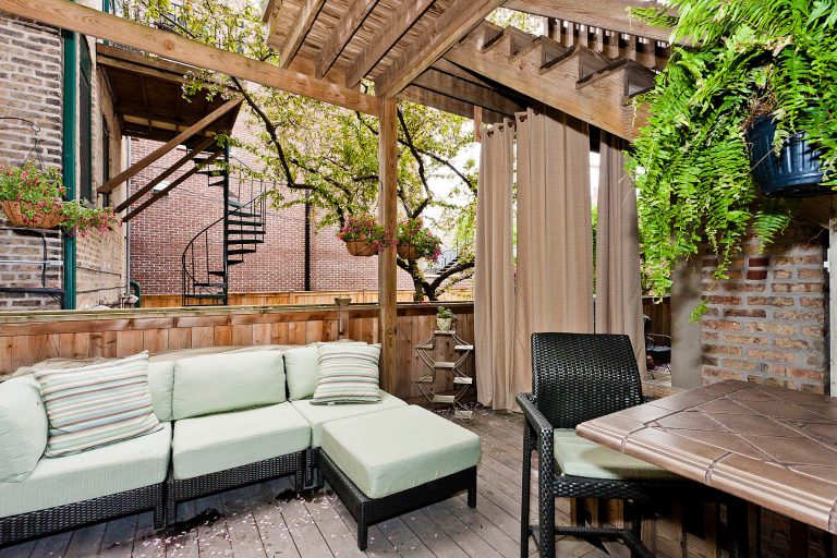 Mid-sized classic back porch idea in Chicago with decking by Maison Fremont Properties | Outdoor Photos | Porch | Landscaping | Landscape Design | Outdoor Living Space | Porch Design Ideas | Outdoor Living Space Ideas | Backyard Design