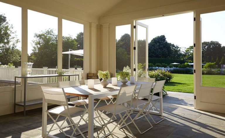 Mid-sized classic screened-in back porch idea in New York by Ascher Davis Architects, LLP | Outdoor Photos | Porch | Landscaping | Landscape Design | Outdoor Living Space | Porch Design Ideas | Outdoor Living Space Ideas | Backyard Design