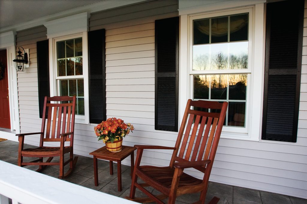 Mid-sized classic tile front porch idea in Other with a roof extension by AAA Building Components | Outdoor Photos | Porch | Landscaping | Landscape Design | Outdoor Living Space | Porch Design Ideas | Outdoor Living Space Ideas | Backyard Design
