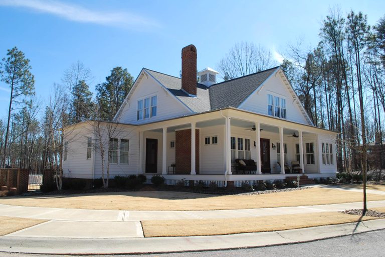 Mid-sized cottage front porch photo in Birmingham by Tim Barron Architect, Inc. | Outdoor Photos | Porch | Landscaping | Landscape Design | Outdoor Living Space | Porch Design Ideas | Outdoor Living Space Ideas | Backyard Design